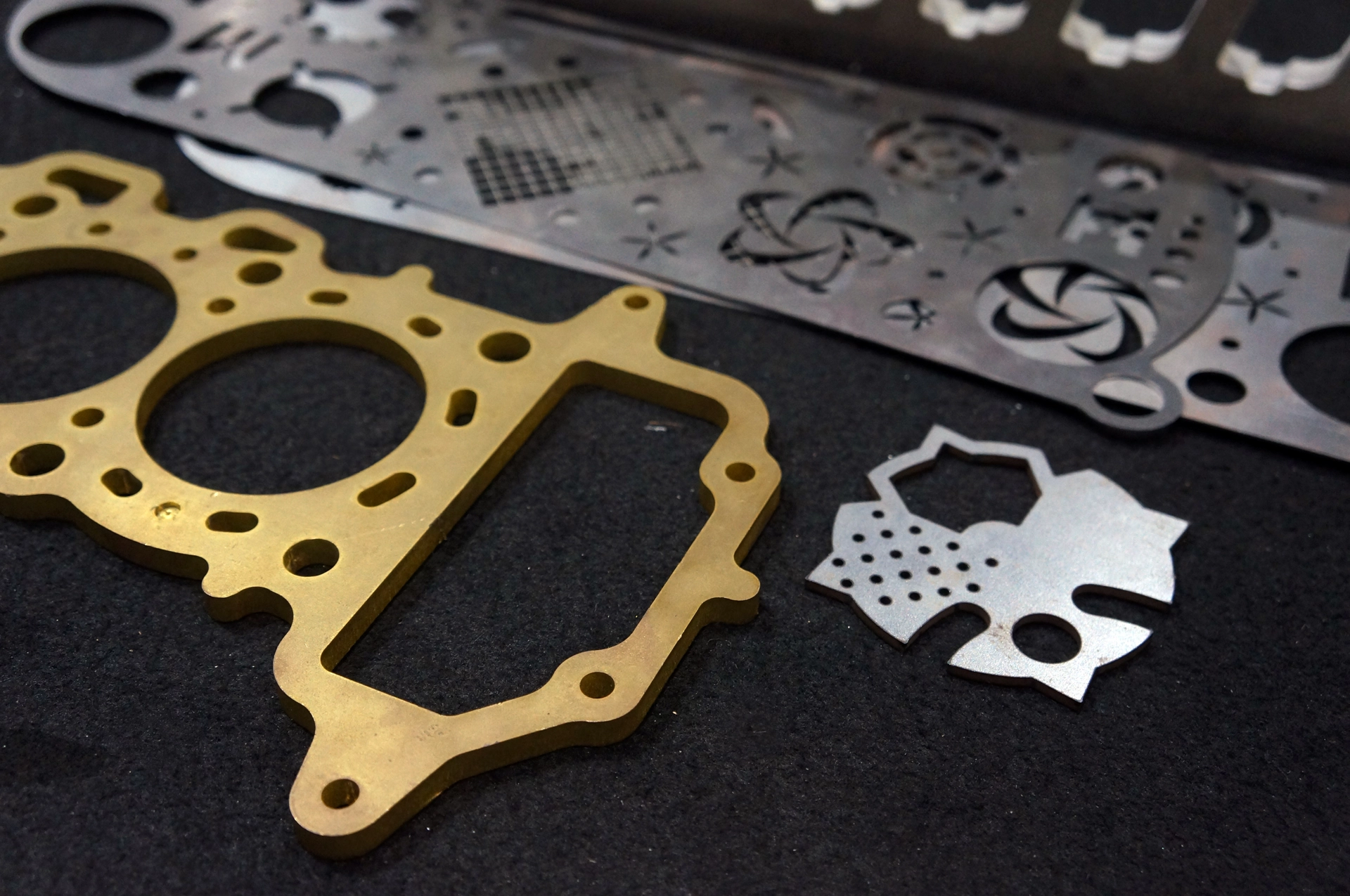 laser cut brass part