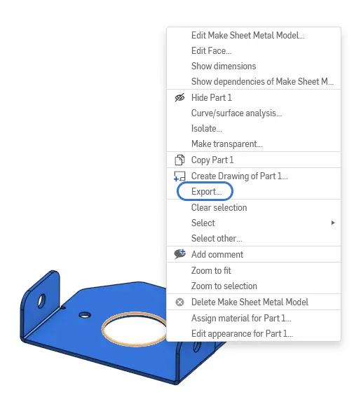 onshape step export