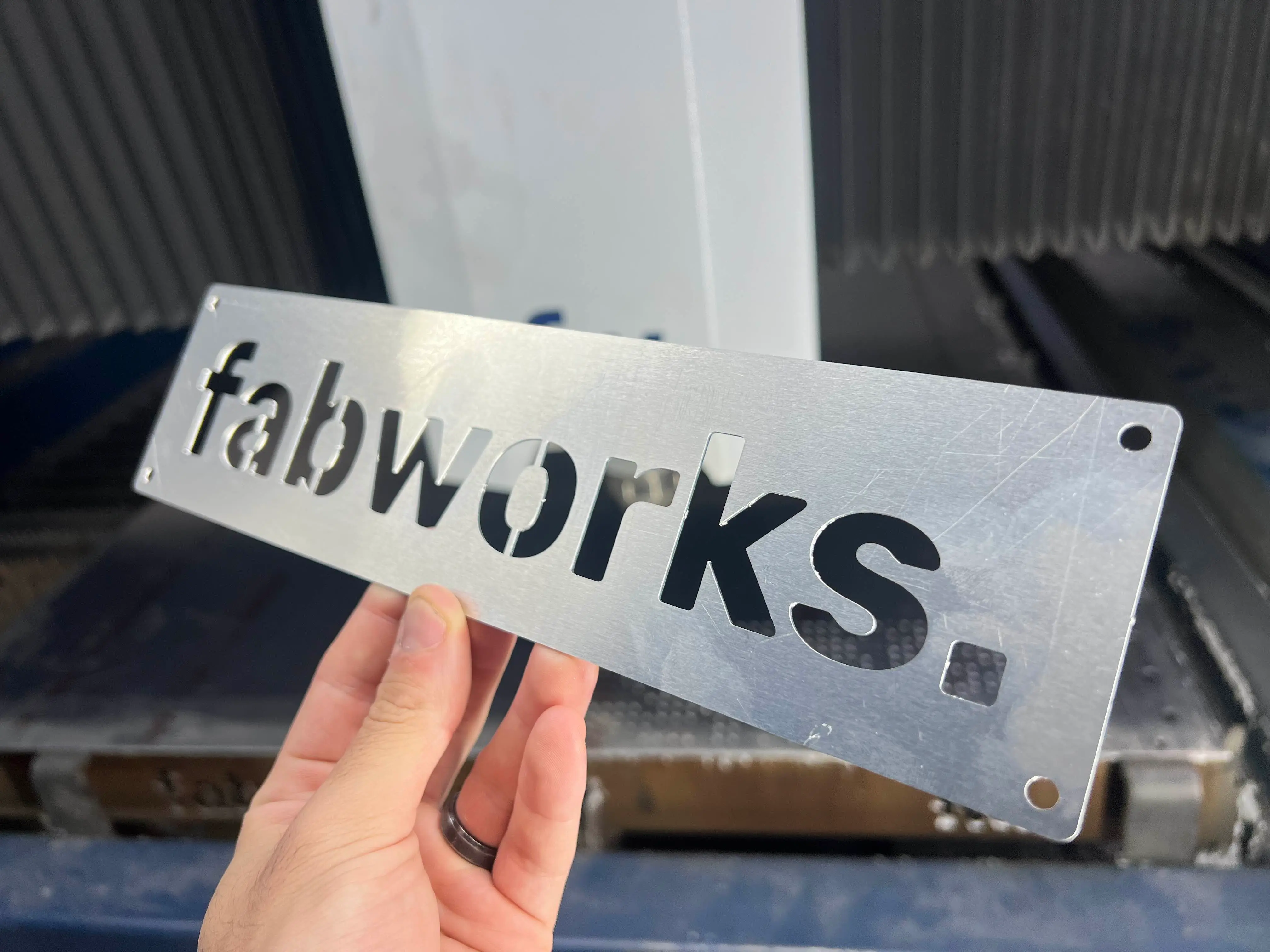 fabworks metal sign